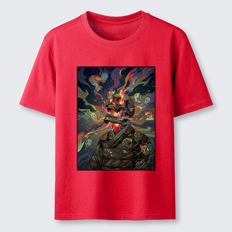 Tokyo-Tiger Colorful Flame Spirits Around Dead Head Classic T-Shirt