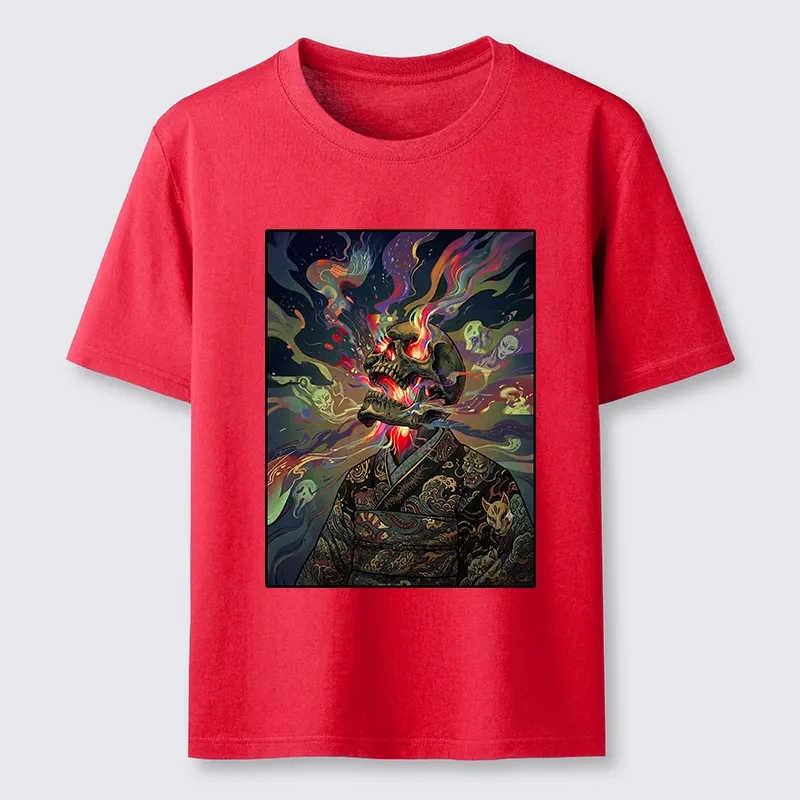 Tokyo-Tiger Colorful Flame Spirits Around Dead Head Classic T-Shirt