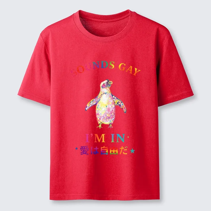 Tokyo-Tiger Colorful Penguin Stands For Free Love Classic T-Shirt
