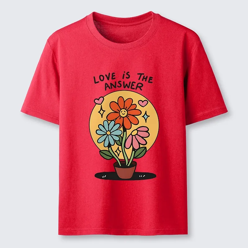 Tokyo-Tiger Happy Blooms Say Love Solves All Things Classic T-Shirt