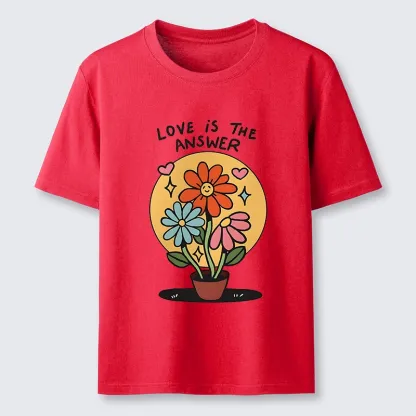 Tokyo-Tiger Happy Blooms Say Love Solves All Things Classic T-Shirt