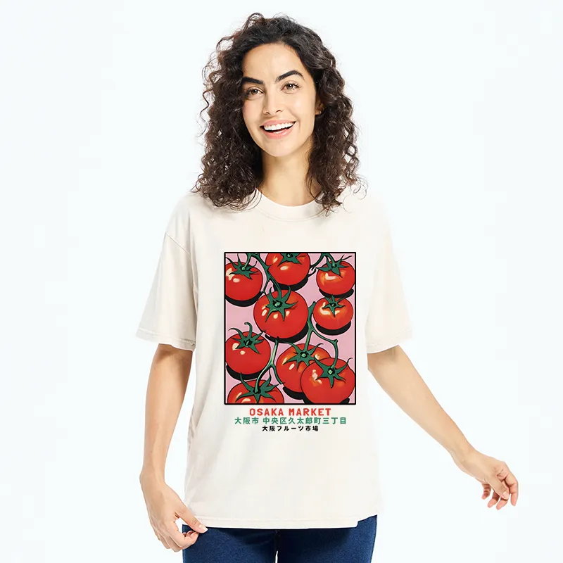 Tokyo-Tiger Osaka Market Tomato Washed T-Shirt