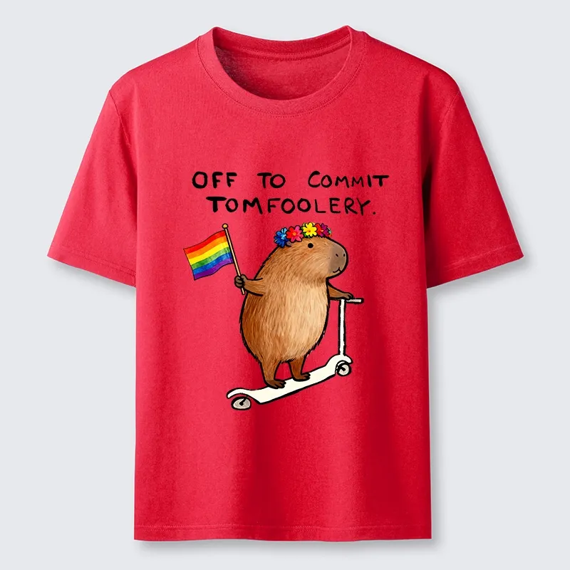 Tokyo-Tiger Pride Capybara On Scooter Meme Classic T-Shirt Sale