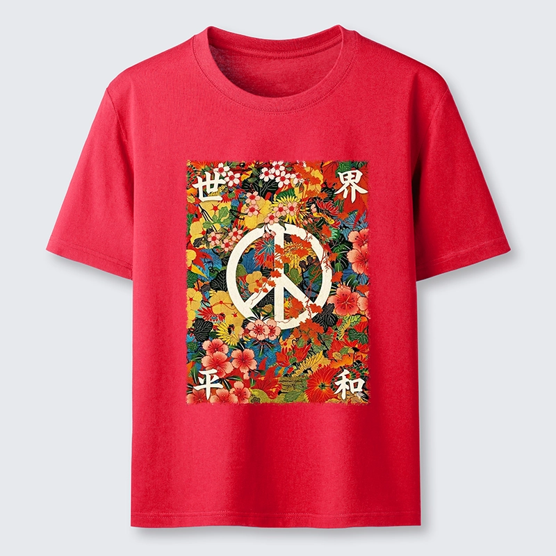 Tokyo-Tiger Bright Blooms Bring Global Calm Peace Classic T-Shirt
