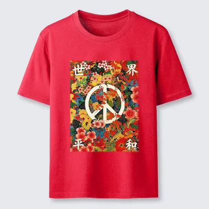 Tokyo-Tiger Bright Blooms Bring Global Calm Peace Classic T-Shirt