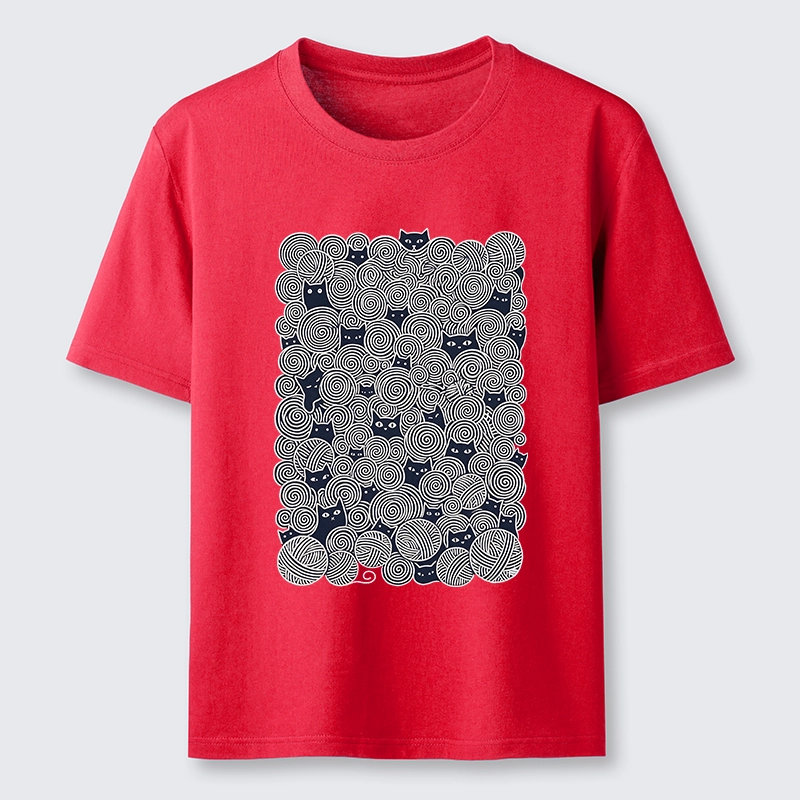 Tokyo-Tiger Tiny Black Cats Hide In Yarn Balls Classic T-Shirt