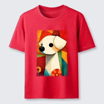 Tokyo-Tiger Retro Abstract Color Block Puppy Art Classic T-Shirt