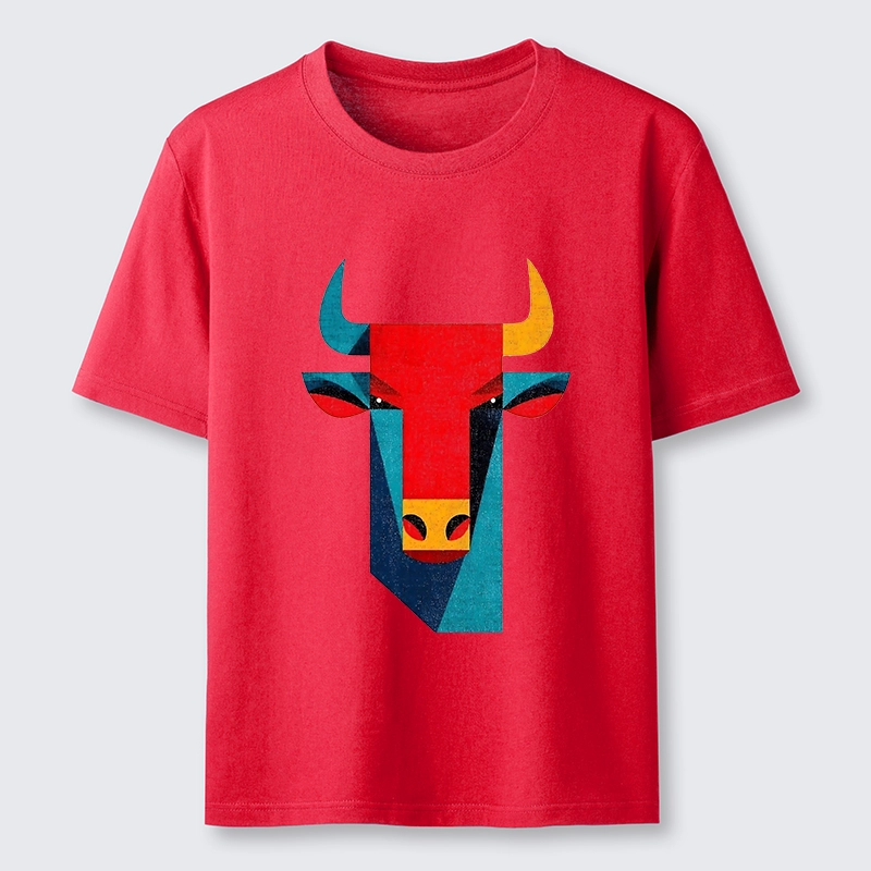 Tokyo-Tiger Geometric Bull Head Art Classic T-Shirt
