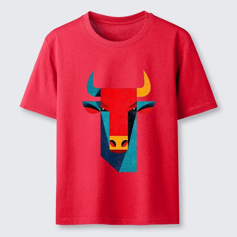 Tokyo-Tiger Geometric Bull Head Art Classic T-Shirt