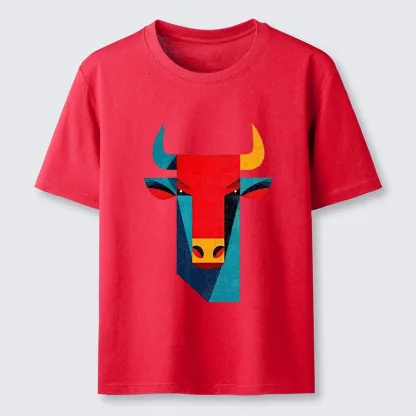 Tokyo-Tiger Geometric Bull Head Art Classic T-Shirt