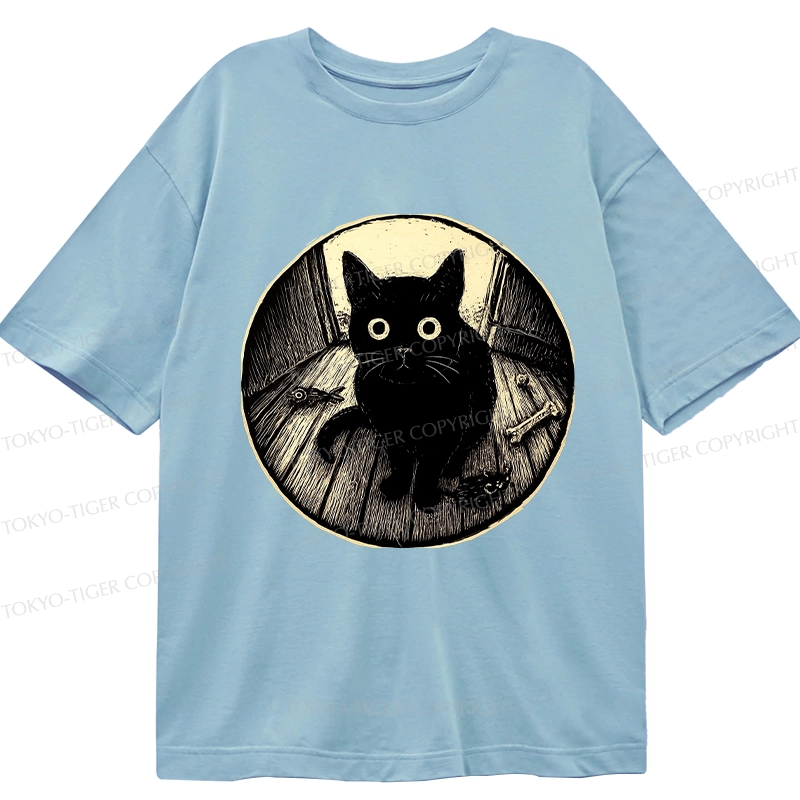 Tokyo-Tiger Waiting Black Cat Classic T-Shirt