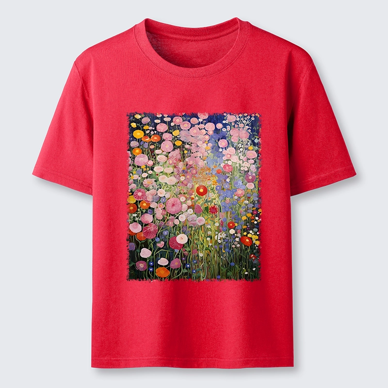 Tokyo-Tiger Vibrant Meadow Flower Vintage Art Classic T-Shirt