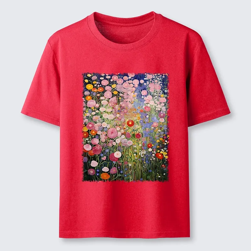 Tokyo-Tiger Vibrant Meadow Flower Vintage Art Classic T-Shirt