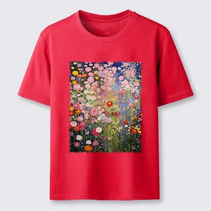 Tokyo-Tiger Vibrant Meadow Flower Vintage Art Classic T-Shirt