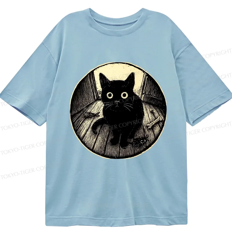 Tokyo-Tiger Waiting Black Cat Classic T-Shirt