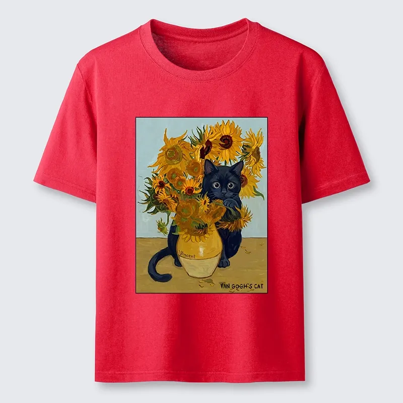 Tokyo-Tiger Oil Painting Cat Sunflower Soft Vibe Classic T-Shirt