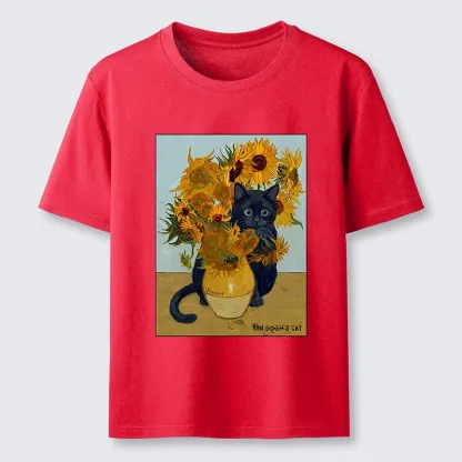 Tokyo-Tiger Oil Painting Cat Sunflower Soft Vibe Classic T-Shirt
