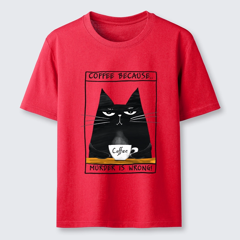 Tokyo-Tiger Moody Black Cat Coffee Need Vibe Classic T-Shirt