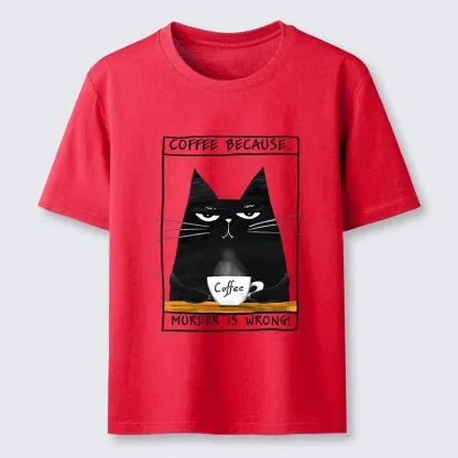 Tokyo-Tiger Moody Black Cat Coffee Need Vibe Classic T-Shirt