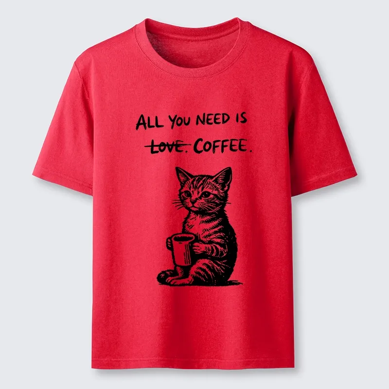 Tokyo-Tiger Cute Cat Coffee Daily Happy Vibe Classic T-Shirt