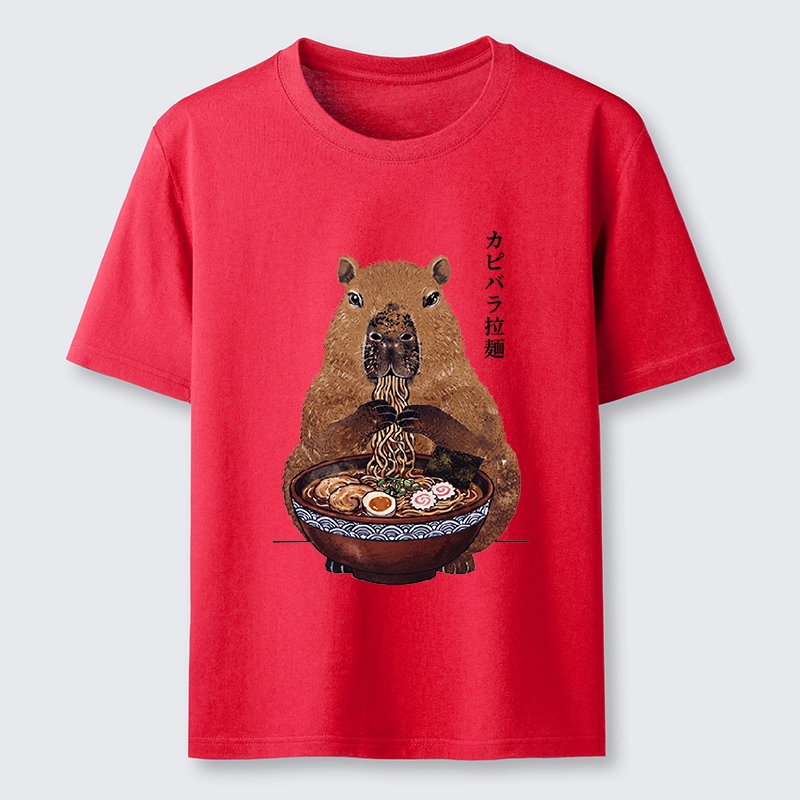Tokyo-Tiger Japanese Retro Capybara Eating Ramen Classic T-Shirt