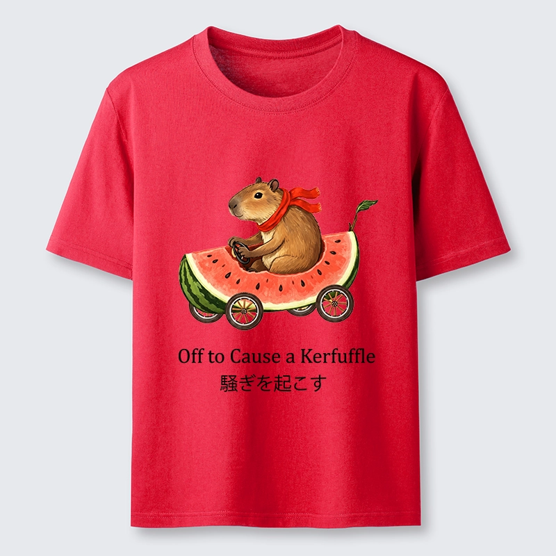 Tokyo-Tiger Capybara Drive Watermelon Car Classic T-Shirt