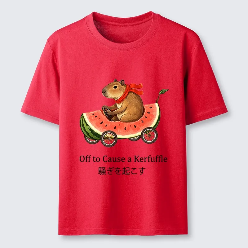Tokyo-Tiger Capybara Drive Watermelon Car Classic T-Shirt