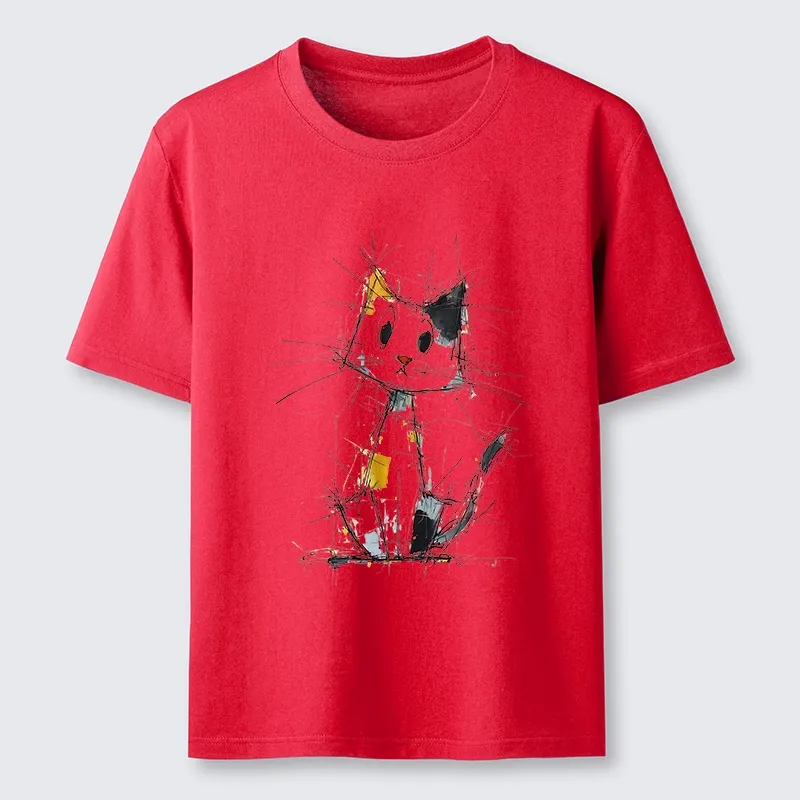 Tokyo-Tiger Minimal Splash Ink Cute Cat Classic T-Shirt