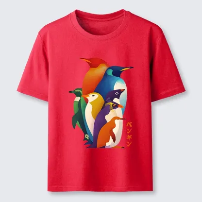 Tokyo-Tiger Cute Multi Tone Penguins Classic T-Shirt