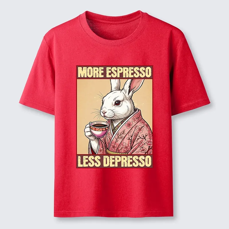 Tokyo-Tiger Happy Sakura Bunny Drinks Morning Espresso Classic T-Shirt