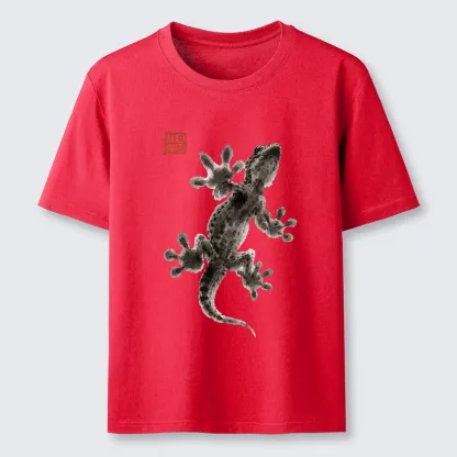 Tokyo-Tiger Minimal Asian Ink Brush Gecko Vibe Classic T-Shirt