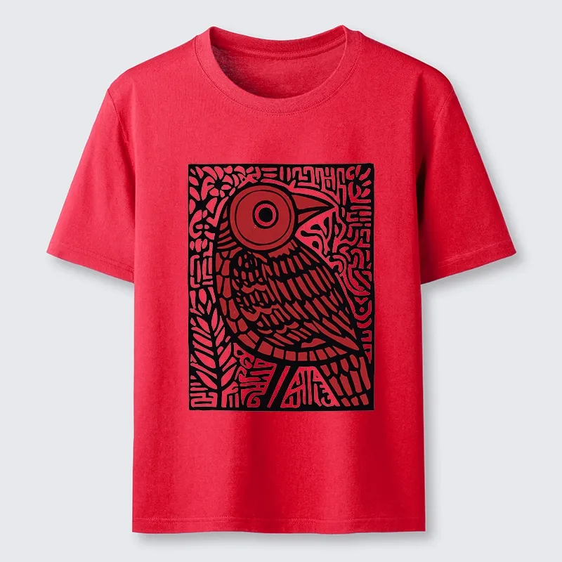 Tokyo-Tiger Retro Woodblock Bird Classic T-Shirt