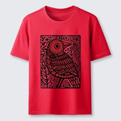 Tokyo-Tiger Retro Woodblock Bird Classic T-Shirt