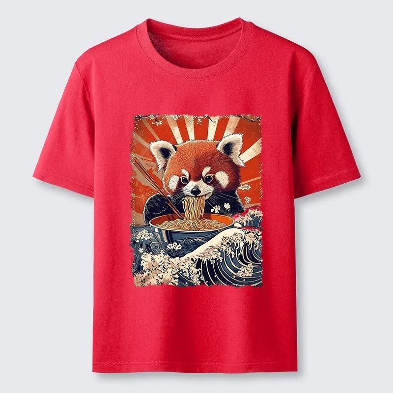 Tokyo-Tiger Red Panda Noodle Fun Classic T-Shirt