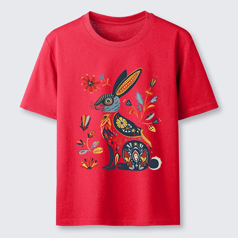 Tokyo-Tiger Folk Hare Bloom Classic T-Shirt
