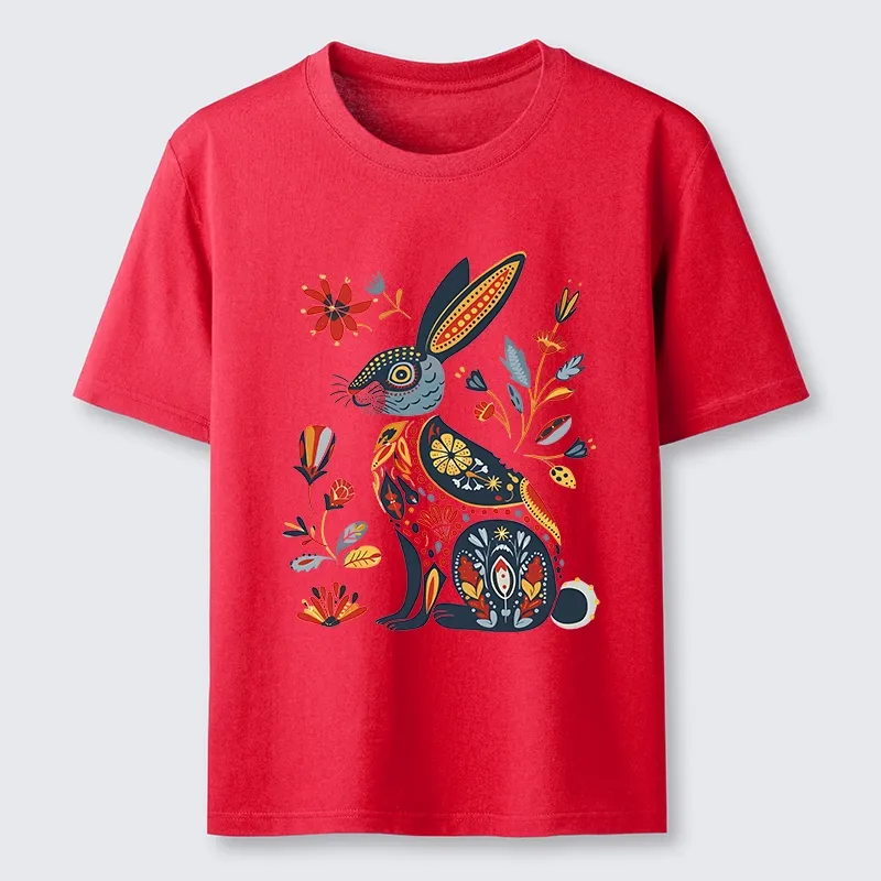 Tokyo-Tiger Folk Hare Bloom Classic T-Shirt