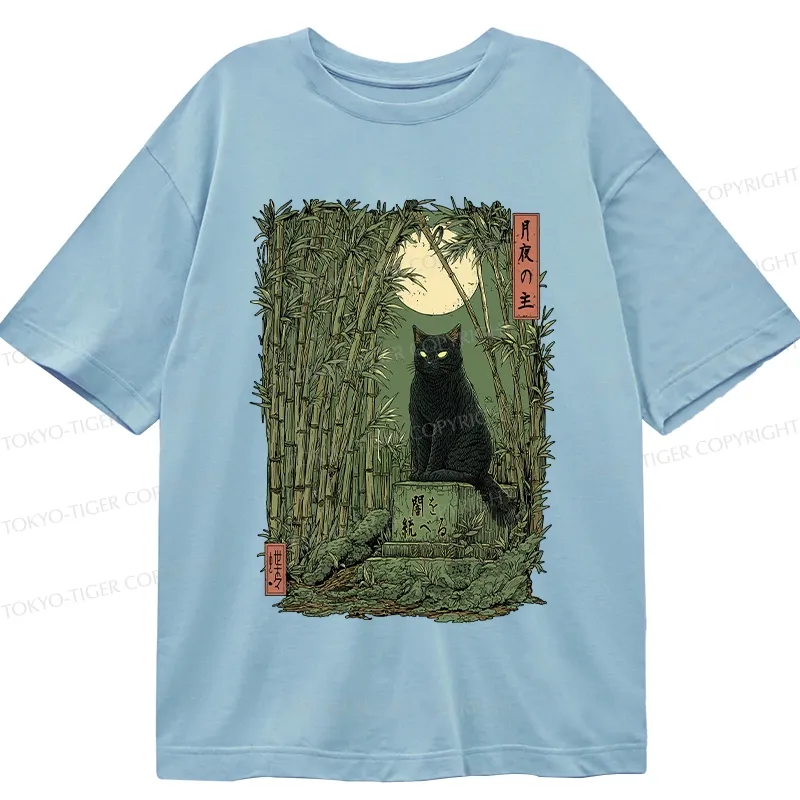 Tokyo-Tiger Black Cat In The Bamboo Forest Classic T-Shirt