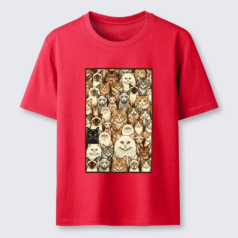 Tokyo-Tiger Many Cat Crew Classic T-Shirt