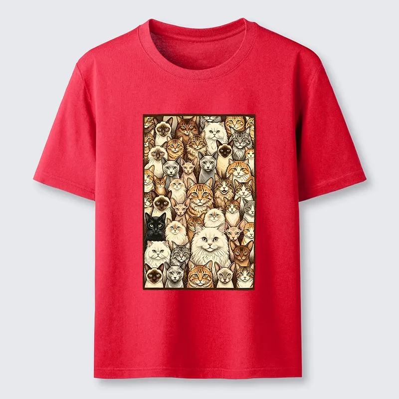 Tokyo-Tiger Many Cat Crew Classic T-Shirt