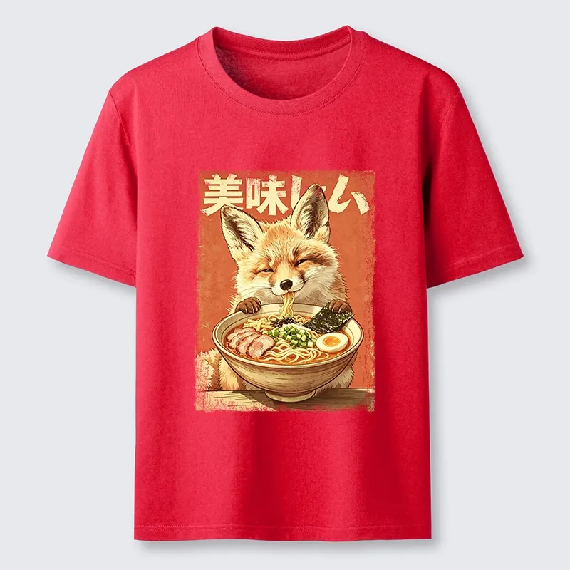 Tokyo-Tiger Ramen Loving Fox Art Classic T-Shirt