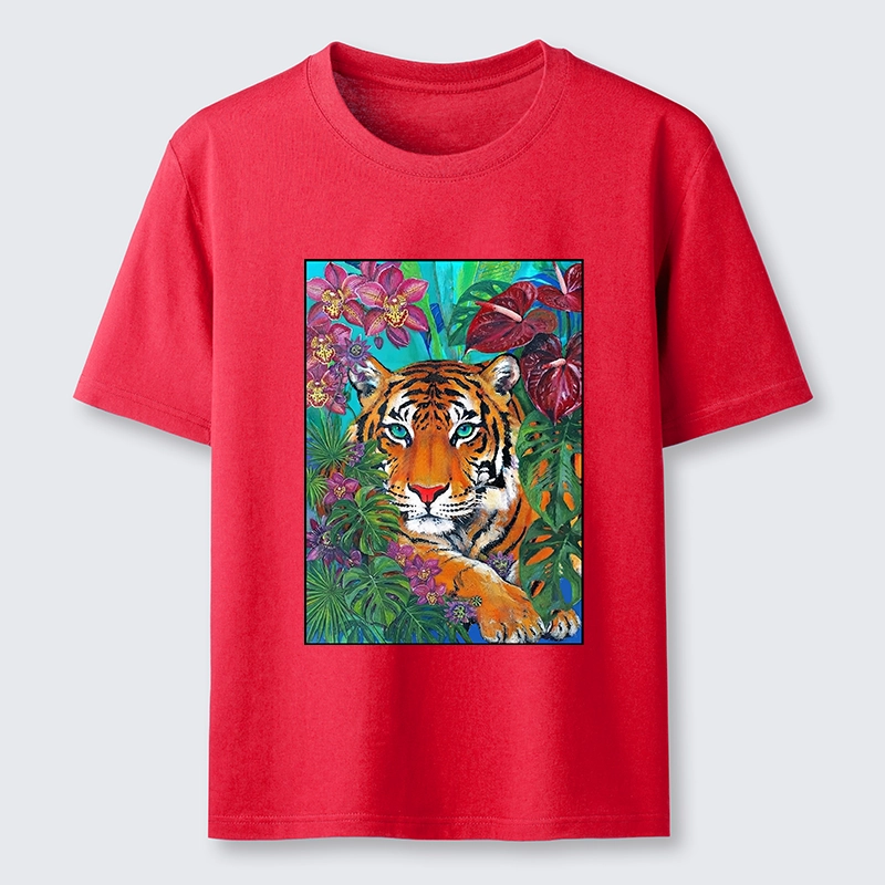 Tokyo-Tiger Floral Tiger Portrait Classic T-Shirt