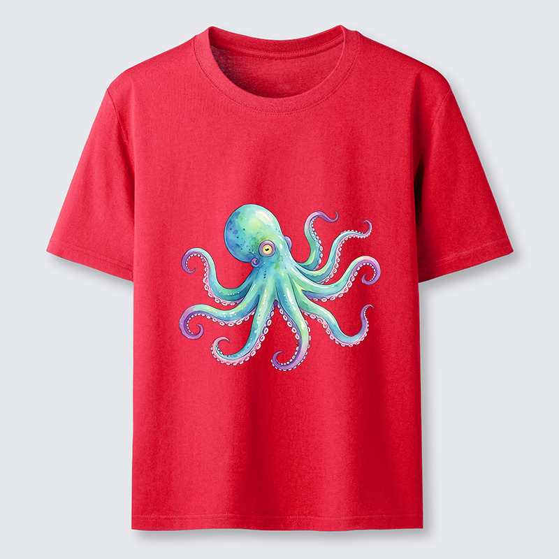 Tokyo-Tiger Watercolor Octopus Classic T-Shirt