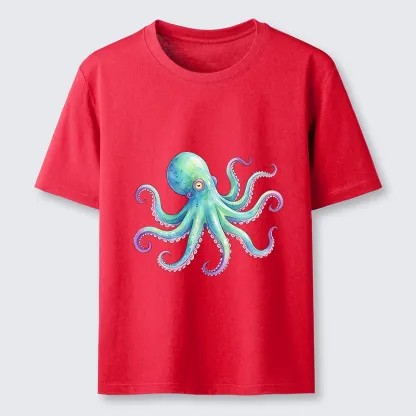 Tokyo-Tiger Watercolor Octopus Classic T-Shirt
