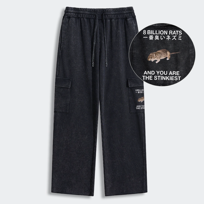 Tokyo-Tiger World's Stinkiest Rat Washed Utility Sweatpants