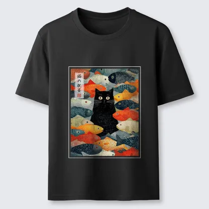 Tokyo-Tiger The Cat's Feast of Fish Classic T-Shirt