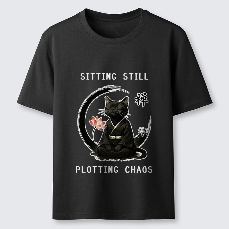 Tokyo-Tiger Sitting still  plotting chaos Calming Zen Cat Funny Classic T-Shirt