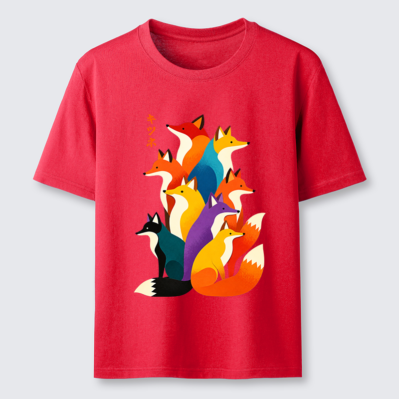 Tokyo-Tiger Colorful Fox Crew Classic T-Shirt
