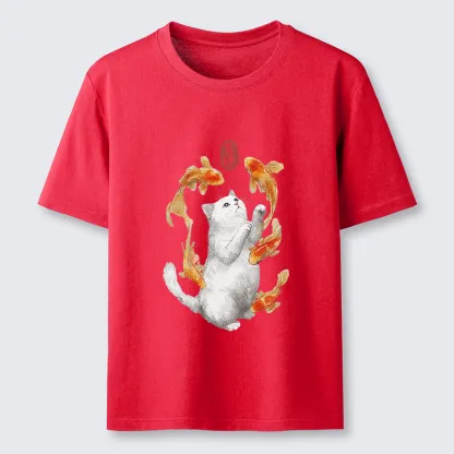 Tokyo-Tiger Zen Cat And The Dancing Fish Classic T-Shirt