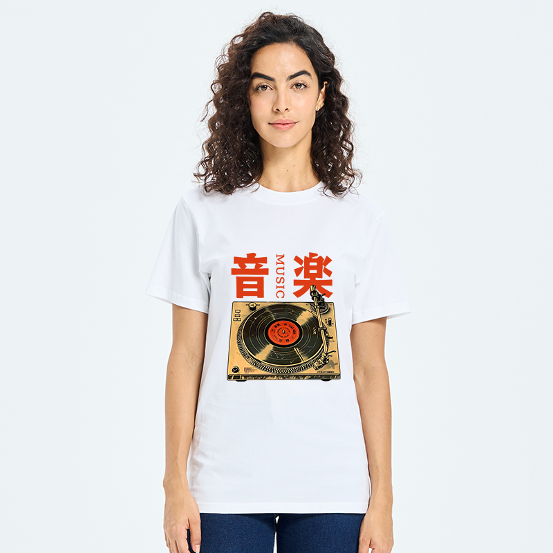 Tokyo-Tiger Retro Music Record Player Classic T-Shirt
