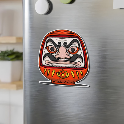 Tokyo-Tiger Japanese Daruma Doll Fridge Magnet